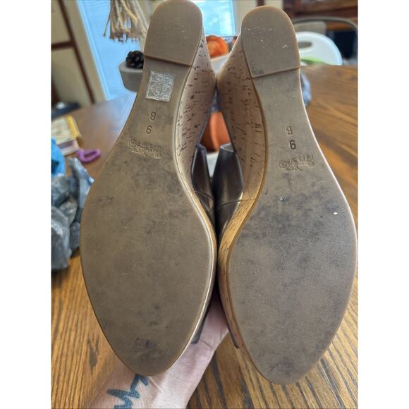 Coach open toe sling back wedges 9B **see Description** - Picture 9 of 10